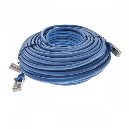 Cablu ecranat FTP, Lanberg 42798, cat.6, mufat 2xRJ45, lungime 30m, AWG 26, 250 MHz, de legatura retea, ethernet, albastru [1]