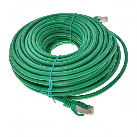 Cablu ecranat FTP, Lanberg 42800, cat 6, mufat 2xRJ45, lungime 30m, AWG 26, 250 MHz, de legatura retea, ethernet, verde [3]