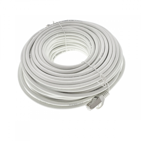 Cablu ecranat FTP, Lanberg 42803, cat.6, mufat 2xRJ45, lungime 30m, AWG 26, 250 MHz, de legatura retea, ethernet, alb [4]