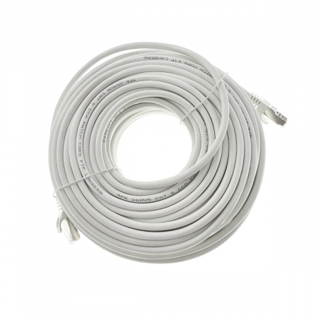 Cablu ecranat FTP, Lanberg 42803, cat.6, mufat 2xRJ45, lungime 30m, AWG 26, 250 MHz, de legatura retea, ethernet, alb [1]