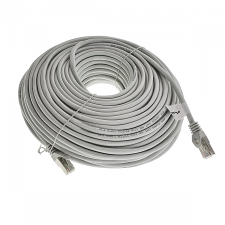 Cablu ecranat FTP, Lanberg 42813, cat.5e, mufat 2xRJ45, lungime 50m, AWG 26, 100 MHz, de legatura retea, ethernet, gri [4]
