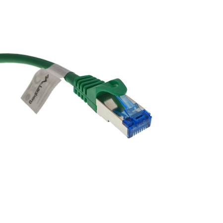 Cablu ecranat S / FTP, Lanberg 42724, cat 6A, mufat 2xRJ45, lungime 15 m, AWG 26, 500 MHz, LSZH, de legatura retea, ethernet, verde [2]