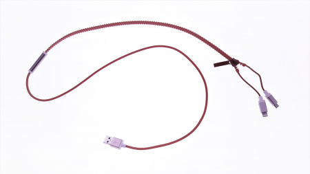 Cablu incarcare - date  microUSB , lightning mix color- zipper - CIUDMLZMC [3]
