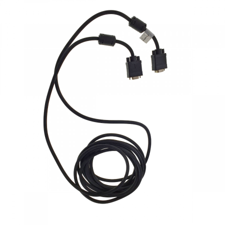 Cablu monitor, Lanberg 42877, VGA tata la VGA mama , 15 pini, de prelungire, lungime 5 m, dubla ecranare cu miez de ferita, negru [3]