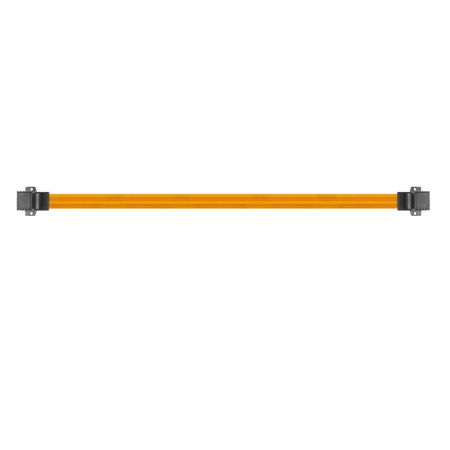 Cablu panglica Ethernet cat 5e, plat si ultrasubtire 0.2 mm, Lanberg 42713, de extensie pe sub ferestre, 2 x RJ45 mama, 44 cm, flexibil [2]