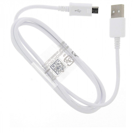 Cablu pentru date si incarcare, Samsung ECB-DU4AWE, USB tip A tata la microUSB tata, lungime 1 m, alb [2]