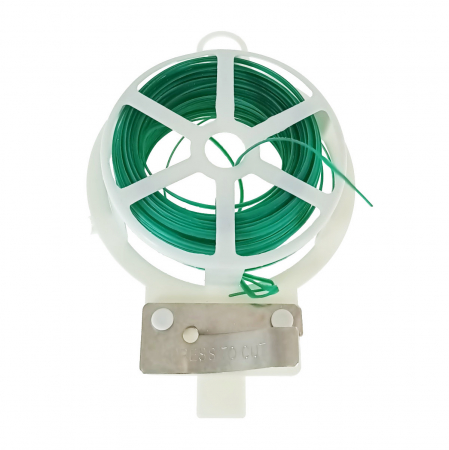 Unelte de mana - Cablu pentru legat plante cu sistem de taiere, 2 mm x 20 m, verde