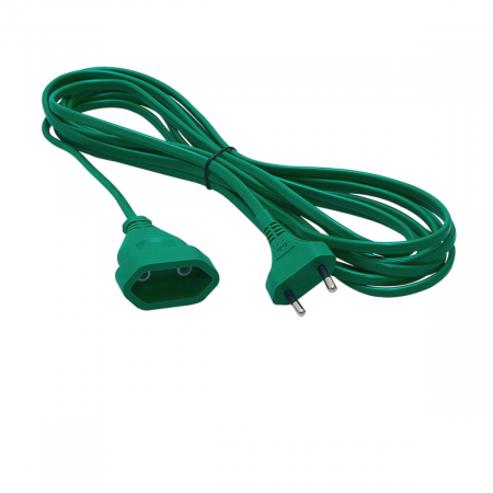 Prelungitoare priza - Cablu prelungitor IEC 320 C7 tata-mama, 2 pini, PR-2582-GR, lungime 3m, de alimentare curent, verde