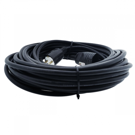 Cablu prelungitor, lungime 25m, pentru alimentare electrica, cu stecher si cupla cauciucate, material bachelita, negru [1]