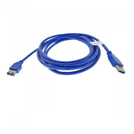 Cabluri USB 3.0 - Cablu prelungire USB 3.0 Lanberg, M/F 3.0, 3 m, Albastru