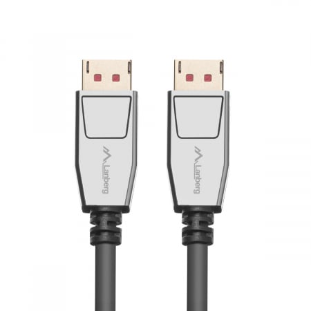 Cablu premium DisplayPort tata la DisplayPort tata v.1.4, Lanberg 42898, 1m, 8K 60Hz, HDR, DSC 1.2, negru [1]