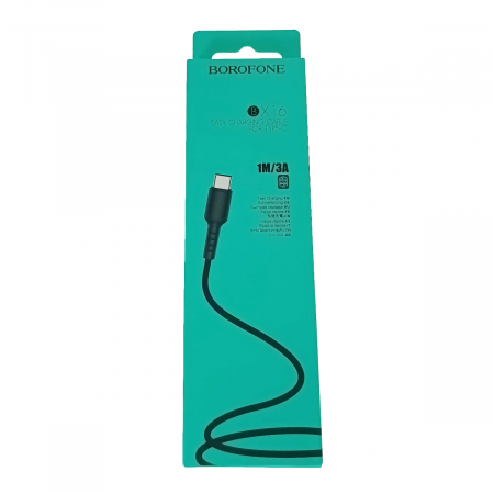 Cablu prevazut cu conectori USB tata si USB tip C tata, Borofone BX16 Easy 09947, lungime 1m, negru [4]