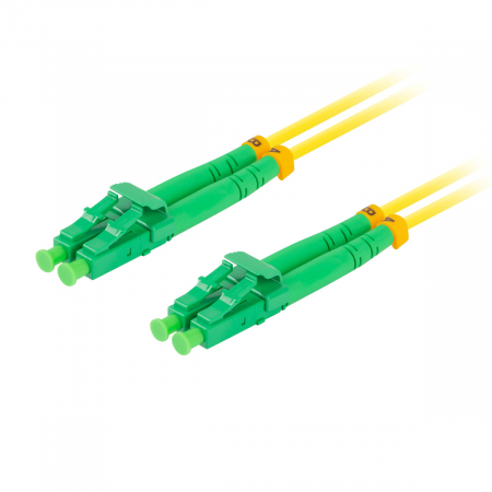 Cablu retea fibra optica cu lungime 1 m si conectori LC/APC-LC/APC, Lanberg Z32312, SM, DUPLEX 3.0MM G657A1 LSZH, galben [3]