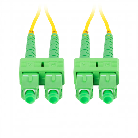 Cablu retea fibra optica cu lungime 1 m si conectori SC/APC-SC/APC, Lanberg Z43092, SM, DUPLEX 3.0MM G657A1 LSZH, galben [4]