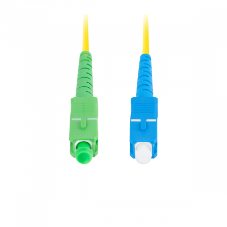 Cablu retea fibra optica cu lungime 1 m si conectori SC/APC-SC/UPC, Lanberg Z43068, SM, SIMPLEX 3.0MM G657A1 LSZH, galben [4]