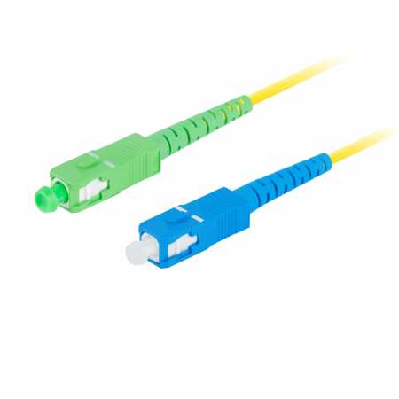 Cablu retea fibra optica cu lungime 2 m si conectori SC/APC-SC/UPC, Lanberg Z43069, SM, SIMPLEX 3.0MM G657A1 LSZH, galben [3]