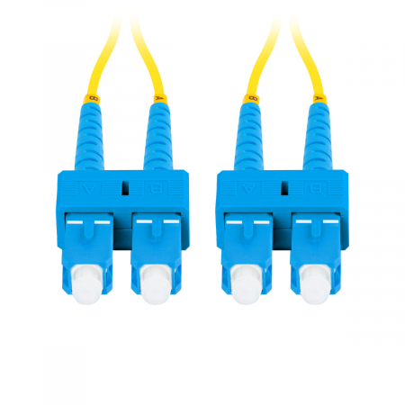 Cablu retea fibra optica cu lungime 2 m si conectori SC/UPC-SC/UPC, Lanberg Z43097, SM, DUPLEX 3.0MM G657A1 LSZH, galben [4]
