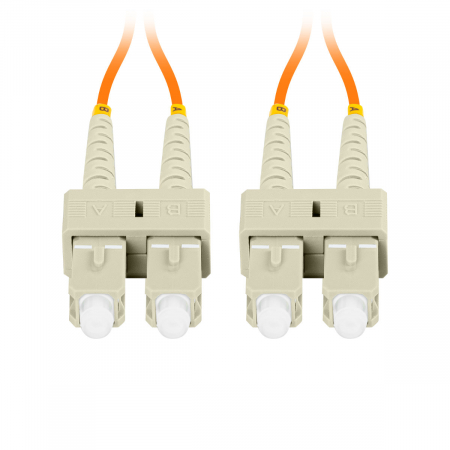 Cablu retea fibra optica cu lungime 2 m si conectori SC/UPC-SC/UPC, Lanberg Z43324, MM, DUPLEX 3.0MM OM2 50/125 LSZH, portocaliu [4]