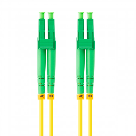 Cabluri Fibra Optica - Cablu retea fibra optica cu lungime 3 m si conectori LC/APC-LC/APC, Lanberg Z32314, SM, DUPLEX 3.0MM G657A1 LSZH, galben