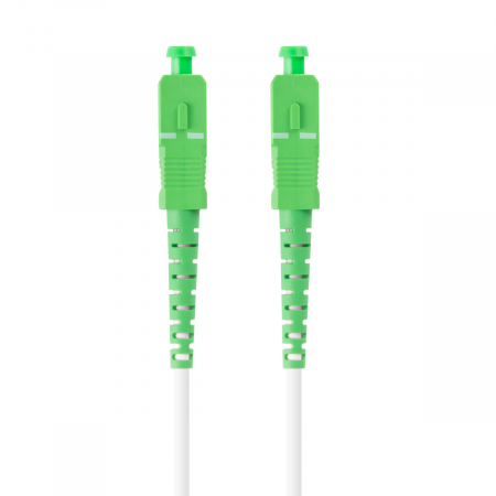 Cabluri Fibra Optica - Cablu retea fibra optica cu lungime 40 m si conectori SC/APC-SC/APC, Lanberg Z43080, SM, SIMPLEX 3.0MM G657B3 LSZH, alb