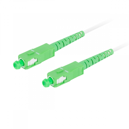 Cablu retea fibra optica cu lungime 40 m si conectori SC/APC-SC/APC, Lanberg Z43090, SM, SIMPLEX 3.0MM G657A2 LSZH, alb [1]