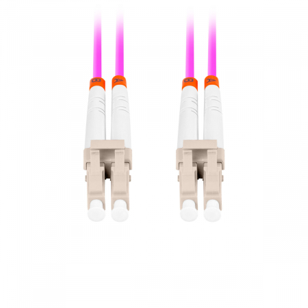 Cablu retea fibra optica cu lungime 5 m si conectori LC/UPC-LC/UPC, Lanberg Z32333, MM, DUPLEX 3.0MM OM4 50/125 LSZH, violet [4]