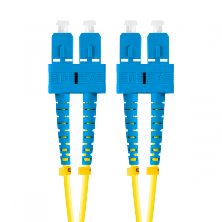 Cabluri Fibra Optica - Cablu retea fibra optica cu lungime 5 m si conectori SC/UPC-SC/UPC, Lanberg Z43098, SM, DUPLEX 3.0MM G657A1 LSZH, galben