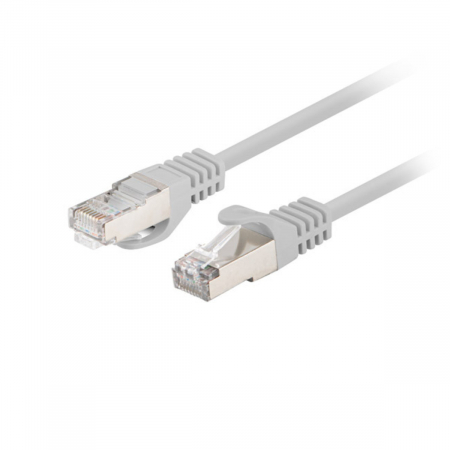 Cablu retea-patchcord CAT6 FTP, Lanberg 43614, 2 X RJ45, lungime 1m, AWG26, 10Gb/s-250MHz, de legatura retea, ethernet, gri [1]