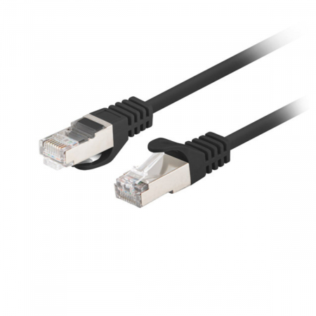 Cablu retea-patchcord CAT6 FTP, Lanberg 43619, 2 X RJ45, lungime 50cm, AWG26, 10Gb/s-250MHz, de legatura retea, ethernet, negru [1]