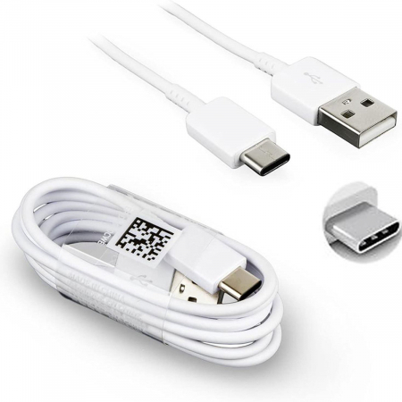 Cablu Samsung EP-DN930CWE, USB tip A tata la USB tip C tata, lungime 1.2 m, alb [1]