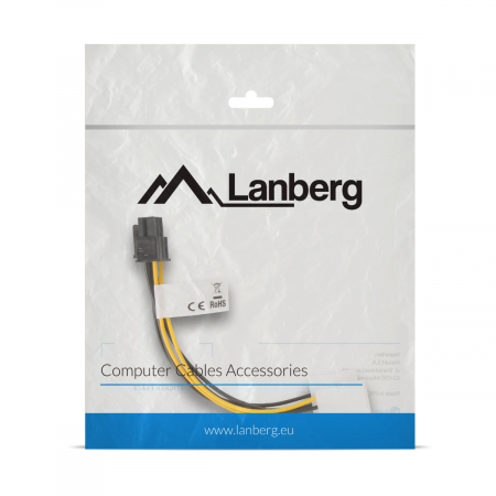 Cablu splitter in Y , Lanberg 41308, Molex 3-pin tata cu Molex 3-pin mama, la BTX cu 6 pini, 15 cm [3]