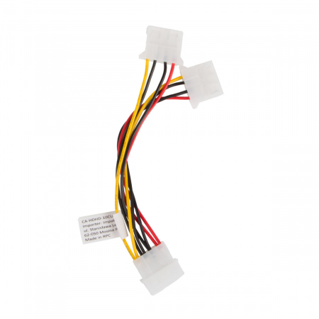 Cablu splitter in Y , Lanberg 41309, Molex 4-pin tata cu Molex 4-pin mama, la Molex 4-pin mama, 15 cm [2]