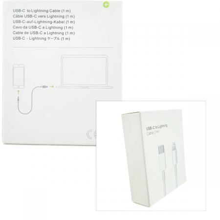 Cablu tip lightning la USB-C, pentru dispozitive Apple, A1703, 1m, alb, in blister [4]