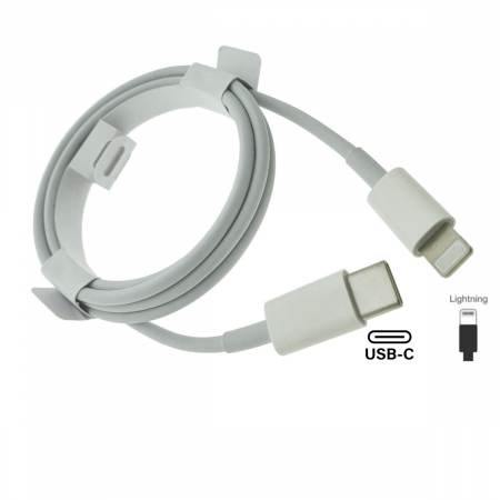 Cablu tip lightning la USB-C, pentru dispozitive Apple, A1703, 1m, alb, in blister [1]