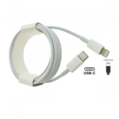 Cablu tip lightning la USB-C, pentru dispozitive Apple, A1703, 2m, alb, in blister [2]