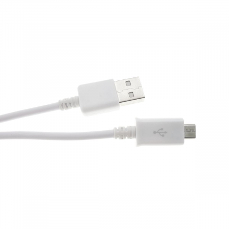 USB la microUSB - Cablu USB 2.0 la microUSB, invelis PVC, 85cm, alb