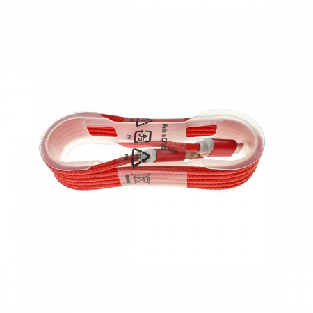USB la microUSB - Cablu USB 2.0 la microUSB, invelis textil,130cm, rosu