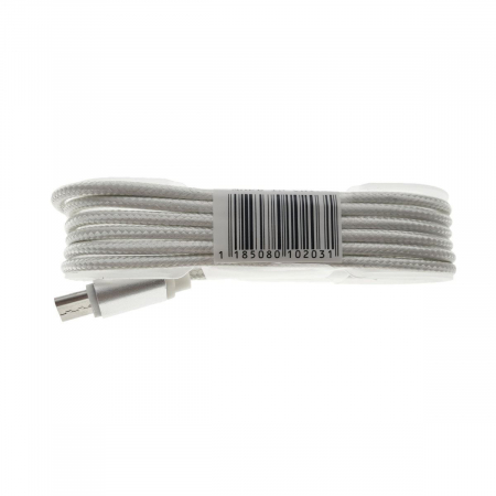 Cablu USB 2.0 la USB tip C, invelis textil,140cm, alb [1]