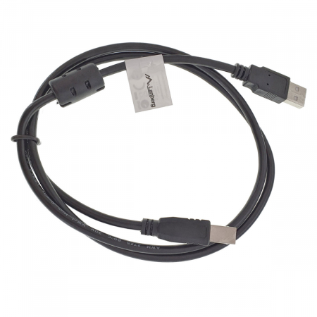 Imprimanta USB 2.0 - Cablu USB 2.0 pentru imprimanta, Lanberg 42864, lungime 100cm, cu miez de ferita, USB-A tata la USB-B tata, negru