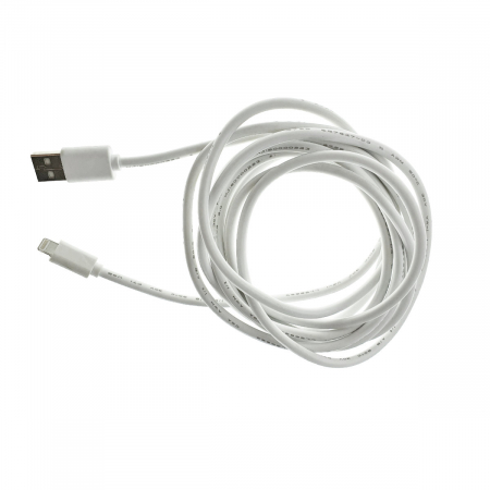 USB la Apple Lightning 8-pin - Cablu USB 2.0 tata la 8-pin lightning tata, XXL, pentru iPhone si dispozitive Apple, lungime 280 cm, invelis plastic, alb