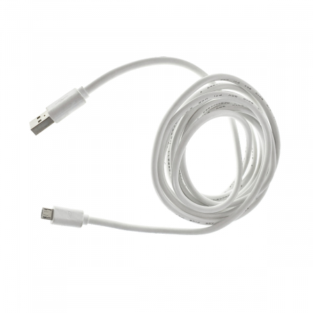 Cablu USB 2.0 tata la microUSB 2.0 tata, XXL, lungime 280 cm, invelis plastic, alb [1]