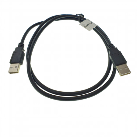 Prelungitor USB 2.0 - Cablu USB 2.0 tata la USB2.0 tata, Lanberg 42772, lungime 100 cm, negru