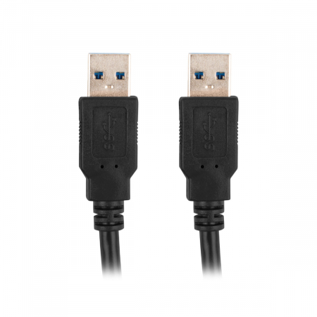 Cablu USB 3.0 tata la USB 3.0 tata, Lanberg 42777, lungime 50 cm, negru [6]