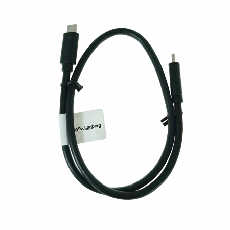 Cabluri USB 3.0 - Cablu USB-C 3.1 gen.2 tata-tata, Lanberg 43691, Quick Charge 4.0, Power Delivery 3.0, 10GB/S, PD 100W, 50cm, negru