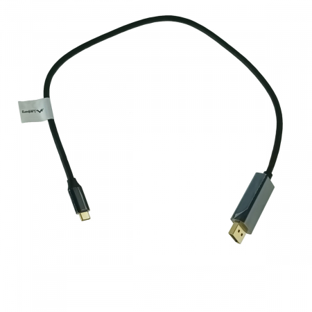 Cabluri transfer video - Cablu USB-C la DisplayPort, 0.5m, tata-tata, Lanberg 43679, HDR, DPCP 1.0, 4K-60Hz, negru