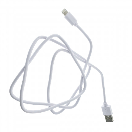 Cablu USB Compatibil Apple iPhone cu conector de tip lightning 8 Pin, 1 Metru, Alb, Incarcare Rapida 2A [1]