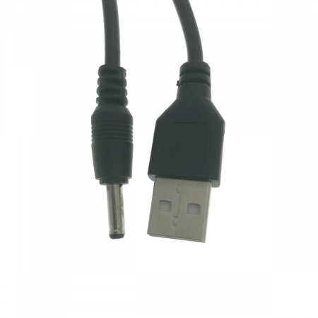 Cablu USB de alimentare 5V la conector DC 3.5 mm x 1.35 mm, lungime 75 cm, negru [2]
