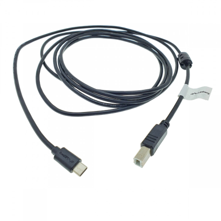 Imprimanta USB 2.0 - Cablu USB tip C imprimanta USB 2.0, 3 m, Lanberg 42980, USB B la USB-C, cu miez de ferita, negru