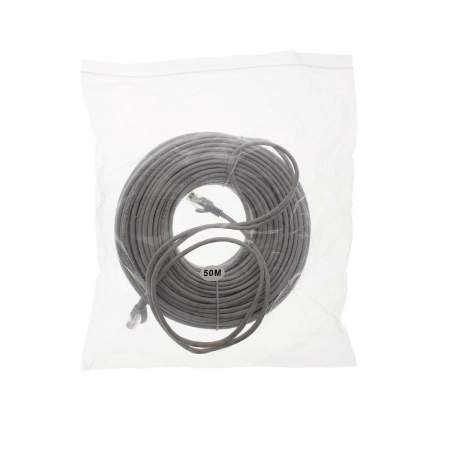 Cablu UTP cat.5, mufat 2xRJ45, lungime 50m, de legatura retea, ethernet, gri [2]