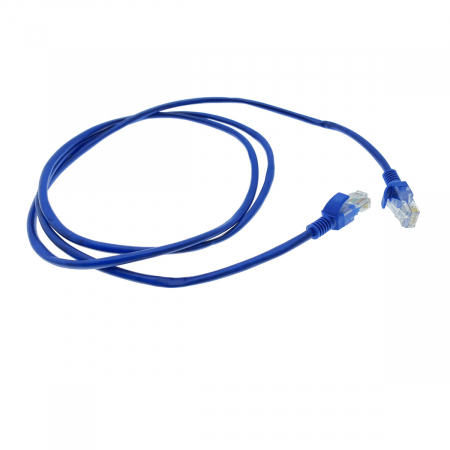 Cablu UTP cat 5e, mufat 2xRJ45, lungime 1.5 m, AWG 26, 100 MHz, de legatura retea, ethernet, albastru [4]